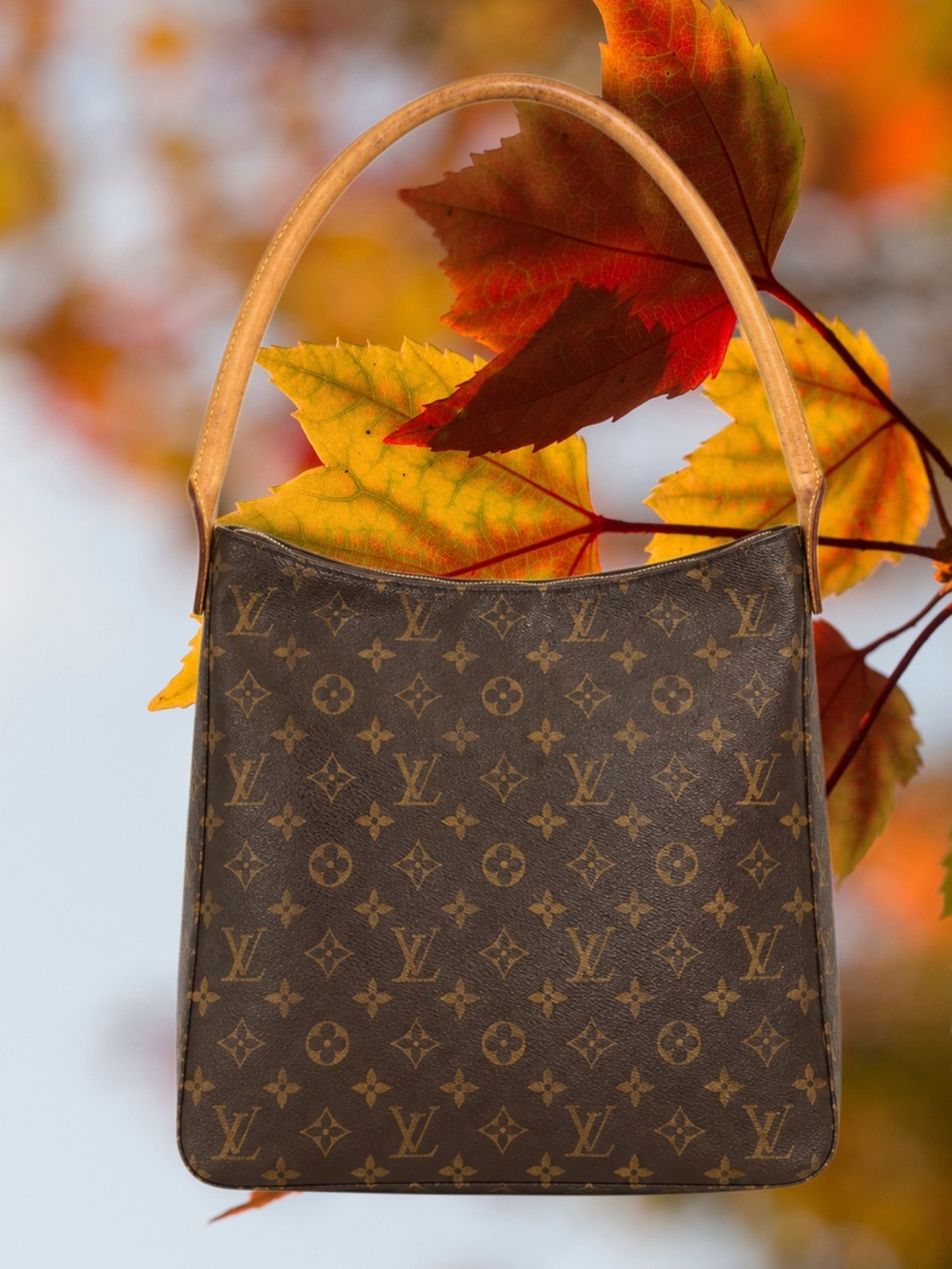 Louis Vuitton Monogram Canvas GM Looping Shoulder Bag w/COA